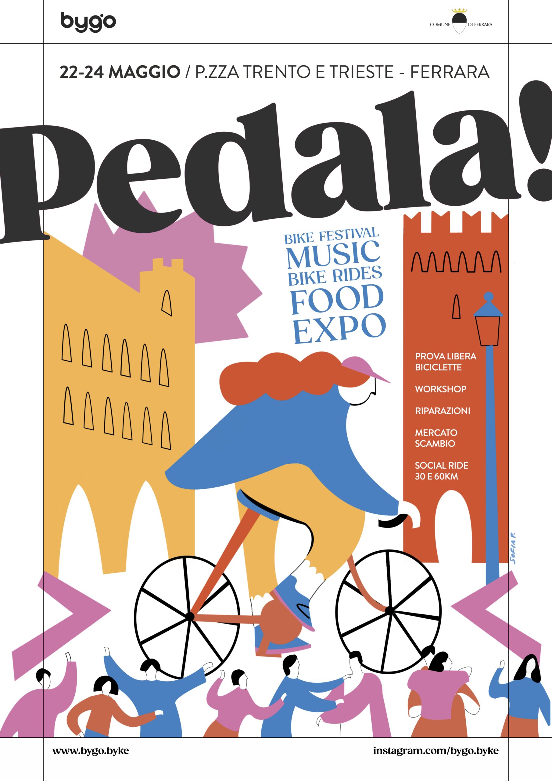 Featured image for “PEDALA! 15 illustrazioni sulla bicicletta in mostra tra le vetrine di San Romano”